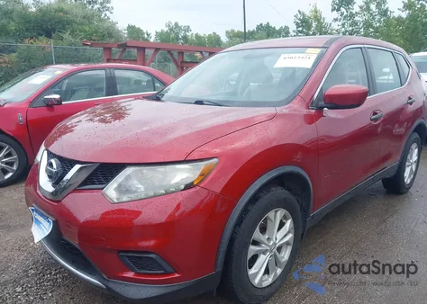 2016 Nissan Rogue S из США, поврежденный, VIN KNMAT2MV8GP594805